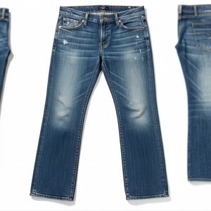 Silver Jeans Women's Twisted Capri Embroidery Distressed Jeans Low Rise Size 31